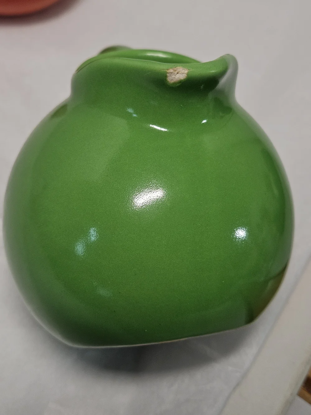 Two Vintage Small Tilt Ball Creamers